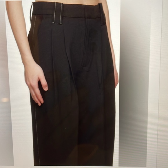 NWT Ganni black tailored heavy crepe trouser size 4 - Picture 2 of 16
